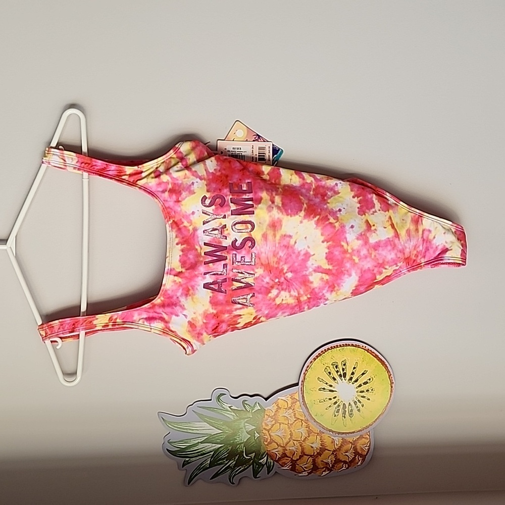 Emme Jordan - "Always Awesome" Tie Dye One-Piece Bathing Suit